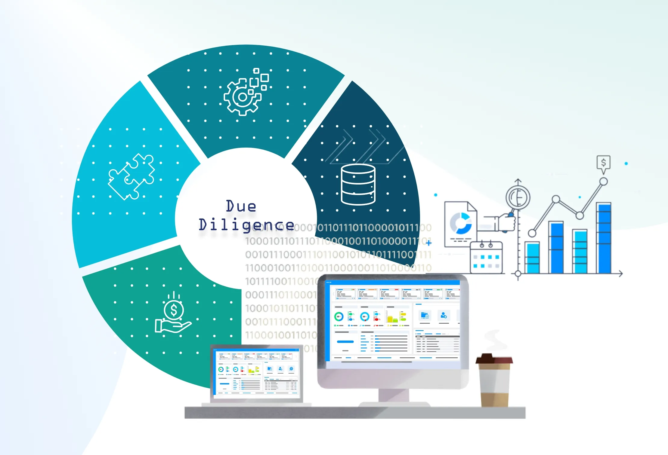 Due diligence document review interface for legal and IT teams